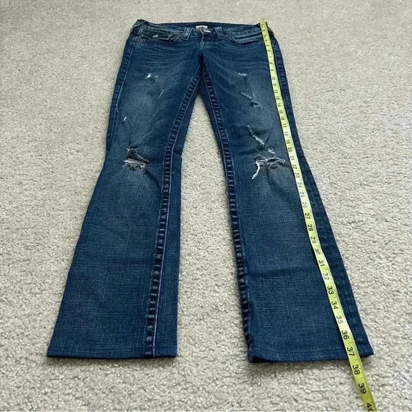 True Religion Jeans Rainbow Billy Blue Jeans Women Sz 26x29 Boot Cut 10572BLBT, - Picture 5 of 14